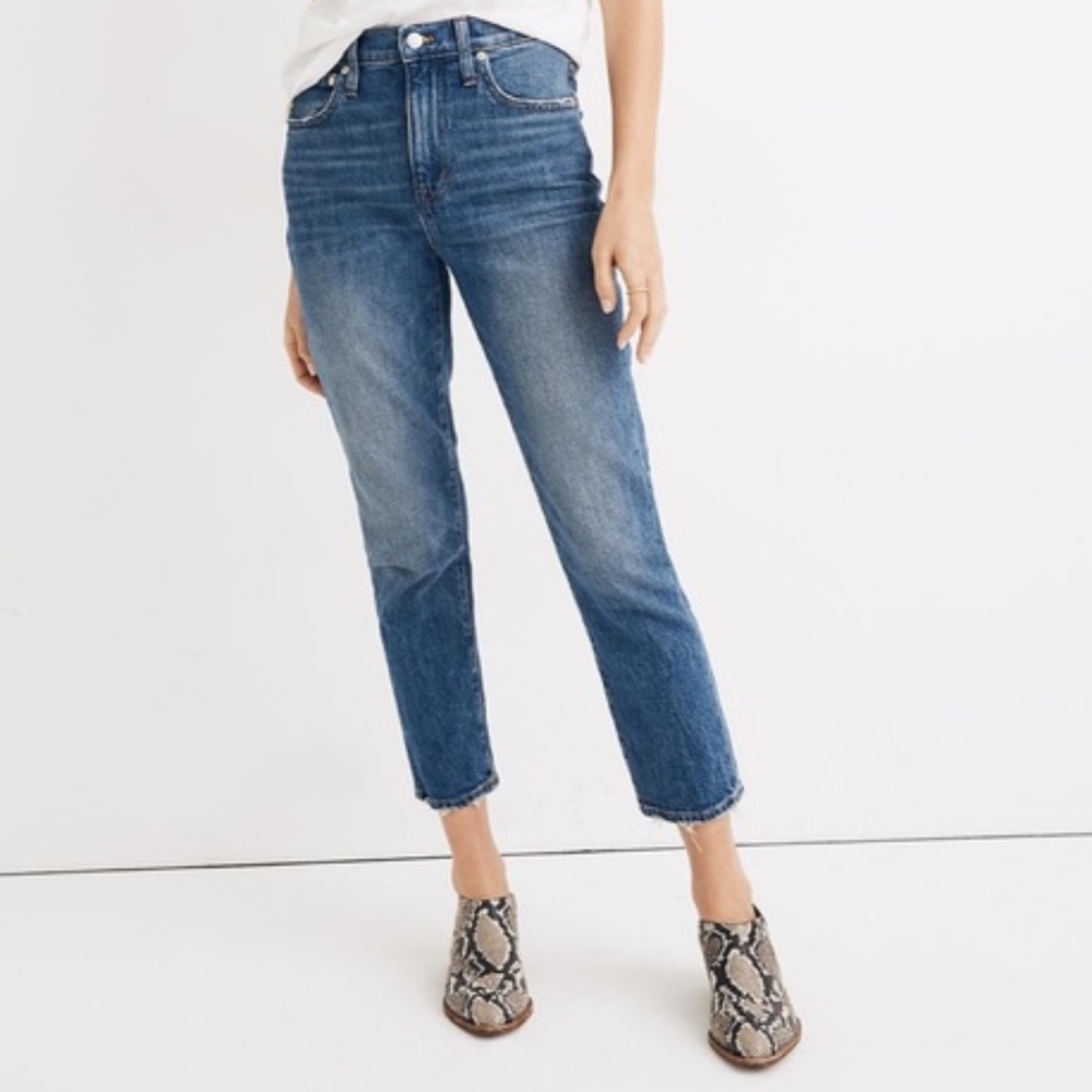Madewell High-Rise Slim Boyjean Lavern Wash Jeans